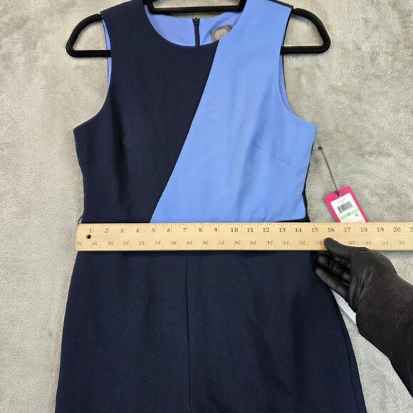 Vince Camuto Jumpsuit Womens 8P Navy Colorblock Wide Leg Sleeveless VC9P0095 - Picture 8 of 16